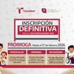 Prórroga en Inscripción Definitiva