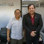 Reunión con el titular de la Oficina de Enlace Educativo de la SEP en el estado, Domingo Echavarría Morquecho
