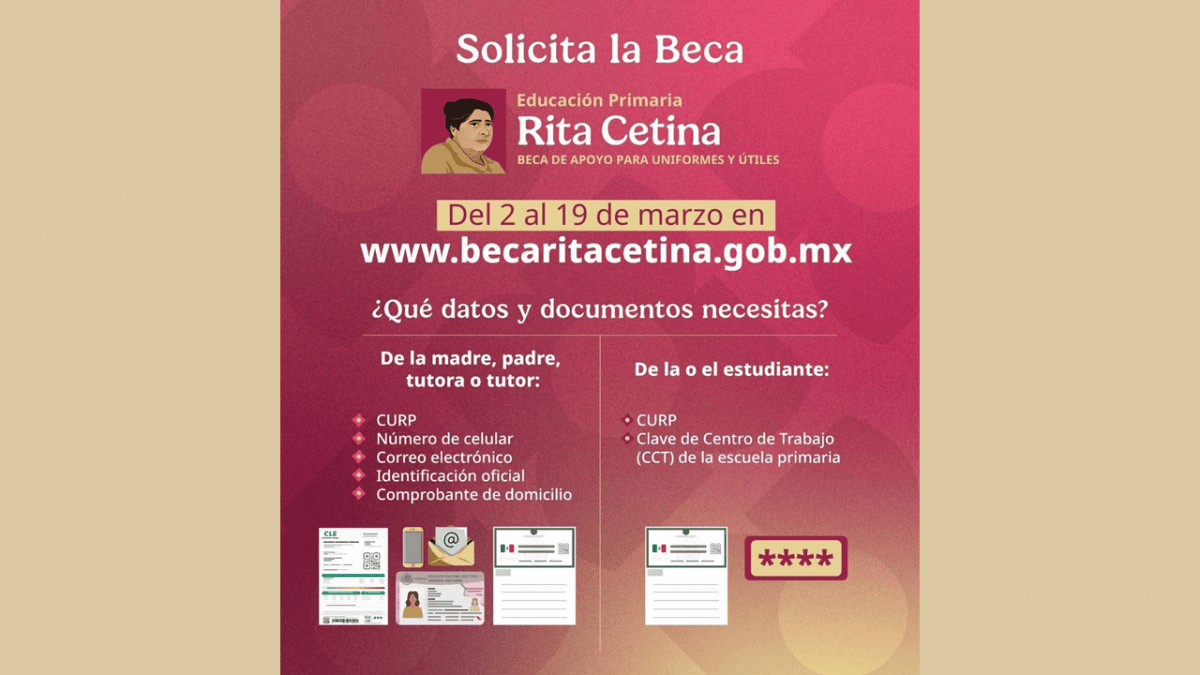 Beca de Apoyo para Uniformes y Útiles Rita Cetina