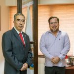 Reunión con rector de la Universidad de Seguridad y Justicia de Tamaulipas, Jorge Lumbreras Castro