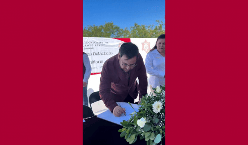 Reel: Entrega de obras y mobiliario en la Escuela Secundaria Técnica No. 98 “Profr. Gilberto Cantú Pérez”