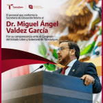 Expresamos una emotiva felicitación y reconocimiento por la exitosa comparecencia ante el Pleno del Congreso del Estado de nuestro titular, Miguel Ángel Valdez García.