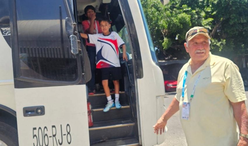 Llegada de los contingentes tamaulipecos que participarán en los Juegos Deportivos Nacionales Escolares de la Educación Básica