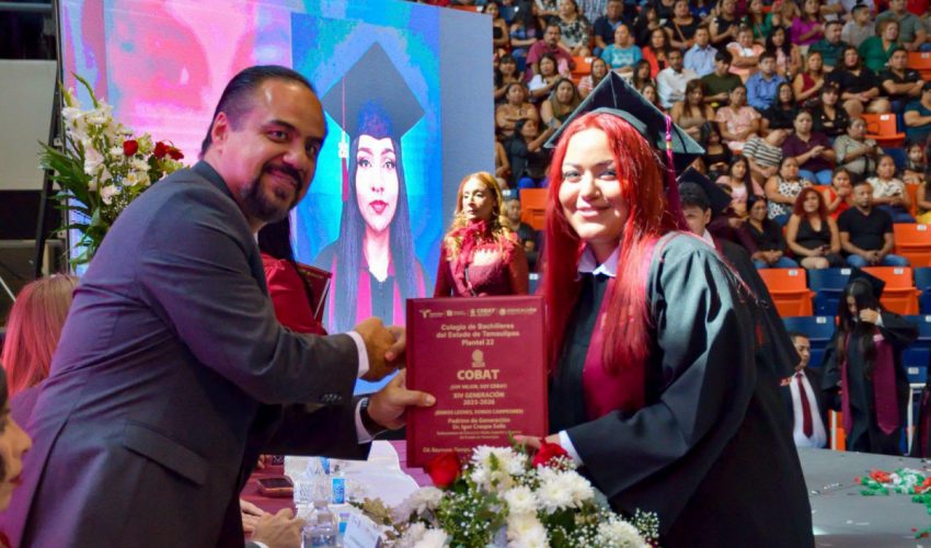 COBAT Plantel 22 de Reynosa, celebró la Ceremonia de Graduación de la Generación 2023-2026