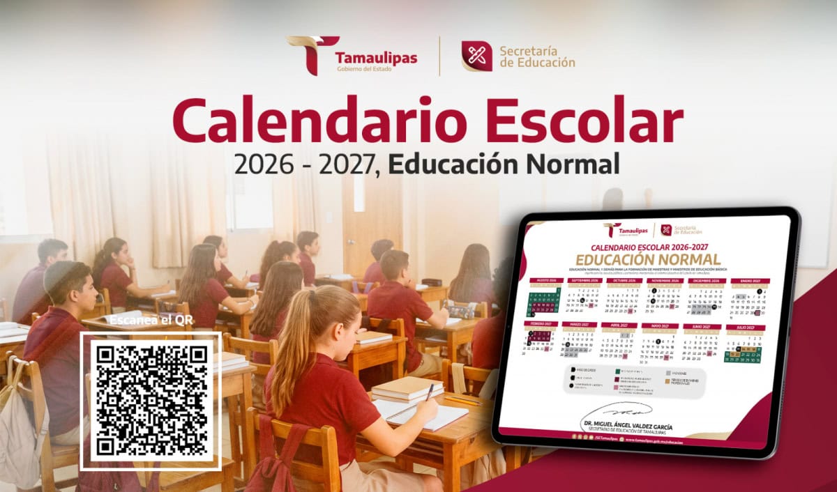 Calendario escolar 2026-2027, educación Normal
