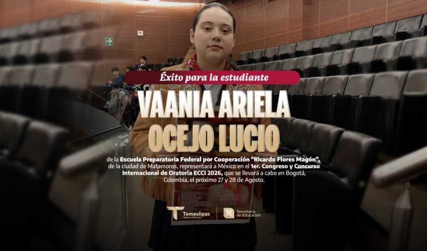 Estudiante de Matamoros participará en Concurso Internacional de Oratoria ECCI, en Bogotá, Colombia