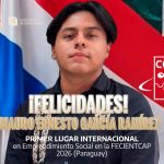 Mauro Ernesto García Ramírez, 1.er lugar en Emprendimiento Social, en la FECIENTCAP 2026