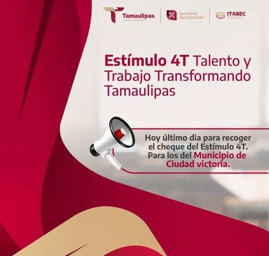 Último día para recibir cheque del Estímulo 4T
