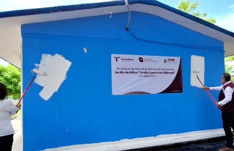 Inicia rehabilitación de infraestructura en el Jardín de Niños “Oralia Guerra de Villarreal”