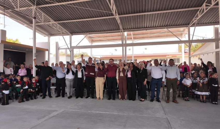Consolidan infraestructura educativa en el Jardín de Niños “Locutores de Victoria”