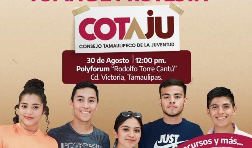 Injuve Tamaulipas invita a la toma de protesta del Consejo Tamaulipeco de la Juventud