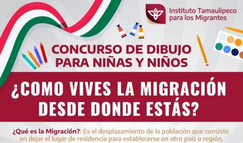 Invitan a participar a niñas y niños en concurso de dibujo «Como Vives la Migración Desde Donde Estás»