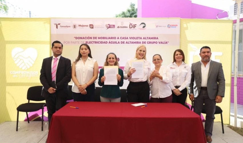 Instituto de las Mujeres recibe donación para equipar nueva Casa Violeta de Altamira