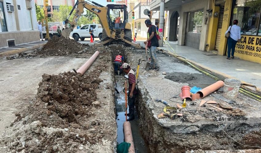 Gobierno de Tamaulipas rehabilita red sanitaria en Ciudad Victoria