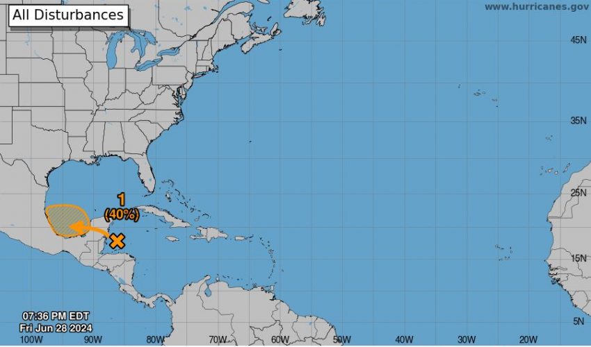 Monitorean Disturbio Tropical 94L con trayectoria hacia Tamaulipas