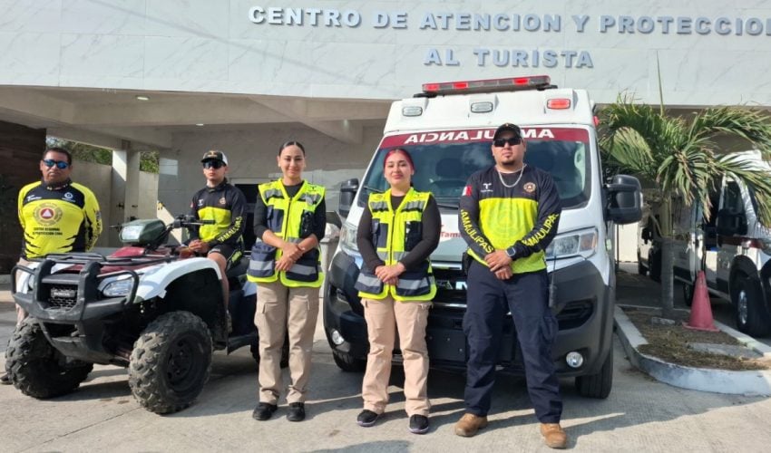 Refuerza Protección Civil Tamaulipas operativo de atención y seguridad en Playa Miramar durante periodo vacacional