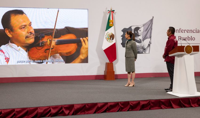 Riqueza cultural de Tamaulipas se presentó en la sección “Suave Patria” de la conferencia de la presidenta Sheinbaum