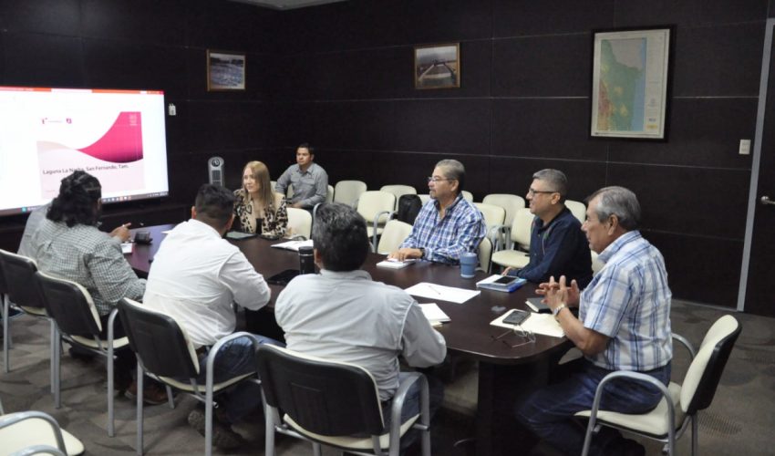 Avanza proyecto de rehabilitación del bordo de la Laguna La Nacha en San Fernando