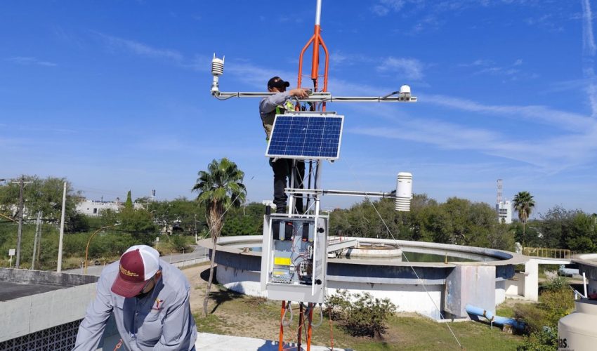 Realiza Secretaría de Recursos Hidráulicos mantenimiento preventivo a estaciones climatológicas en la frontera norte