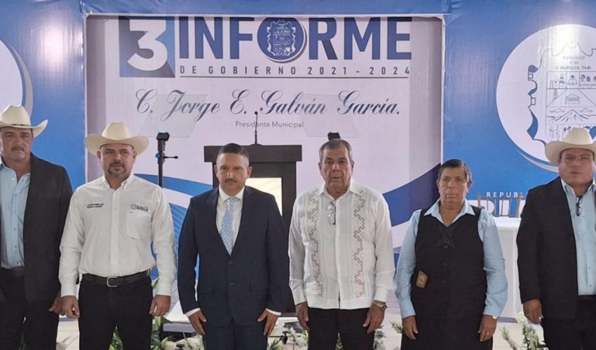 Asiste Subsecretario de Infraestructura Hidráulica de la SRH al Tercer Informe de Gobierno del alcalde del municipio de Burgos