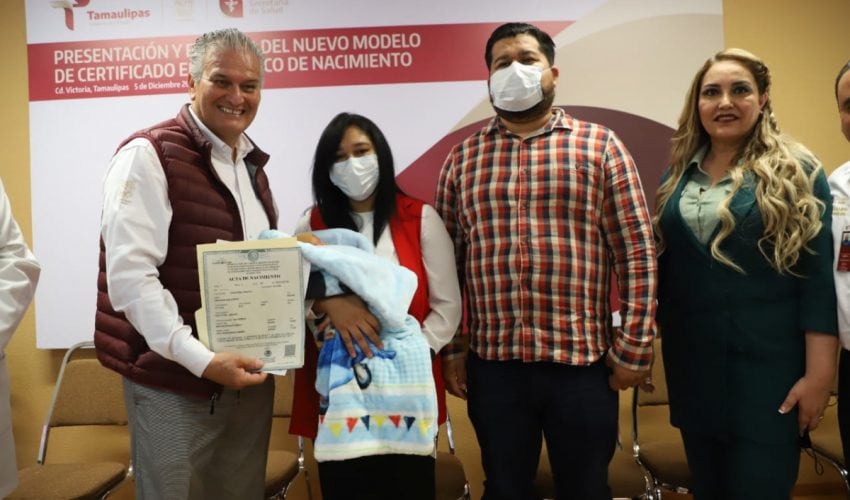 Implementan en Tamaulipas, el nuevo modelo de Certificado Electrónico de Nacimiento