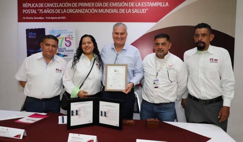 Presentan SST y SEPOMEX emisión especial de estampilla postal