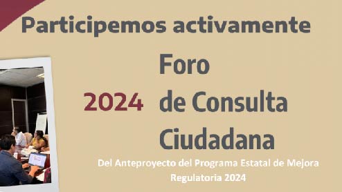 Foro de consulta para elaborar el Programa de Mejora Regulatoria 2024