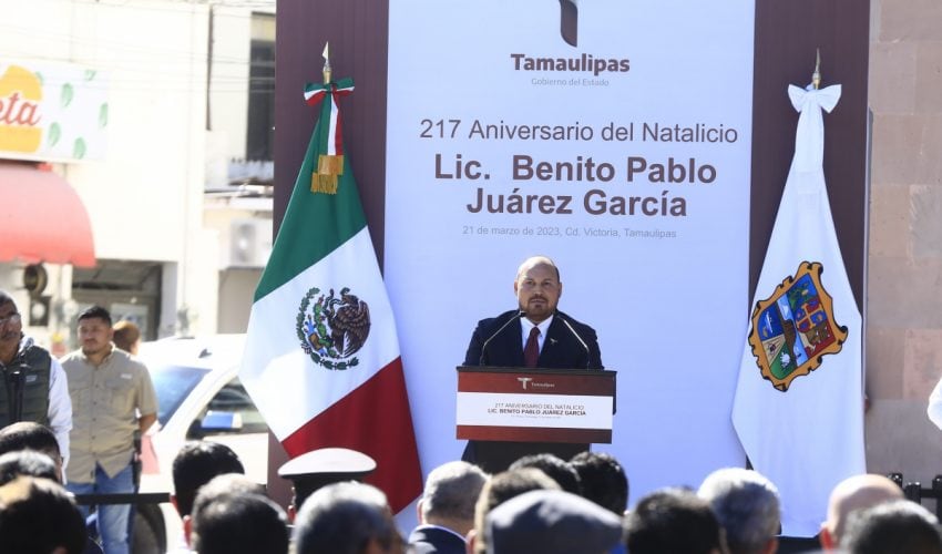 Conmemora Gobierno de Tamaulipas 217 aniversario del natalicio del Benemérito de las Américas