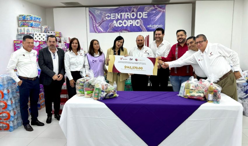 Entrega Secretaría General de Gobierno donativo para damnificados de la tormenta tropical Alberto