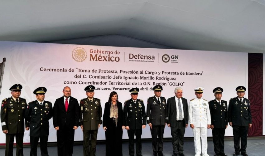 Asiste secretario general de Gobierno a ceremonia de toma de protesta del coordinador territorial de la Guardia Nacional en la Región Golfo