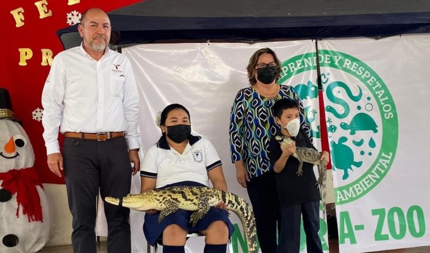 Llevan la fauna viva a escuelas de Tamaulipas