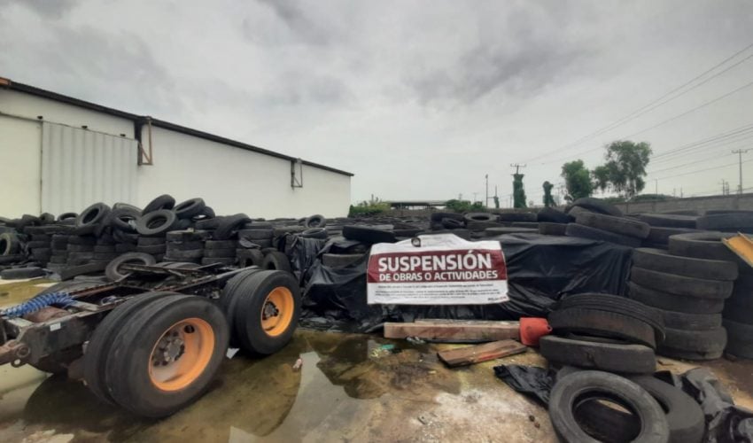 Clausura la PAUT centro de reciclaje de llantas; carecía de permisos