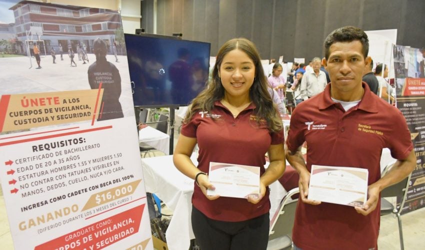 Ofrece 300 vacantes la Secretaría de Seguridad Pública de Tamaulipas