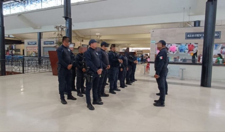 Guardia Estatal participa en simulacro en el Mercado Municipal de Tampico
