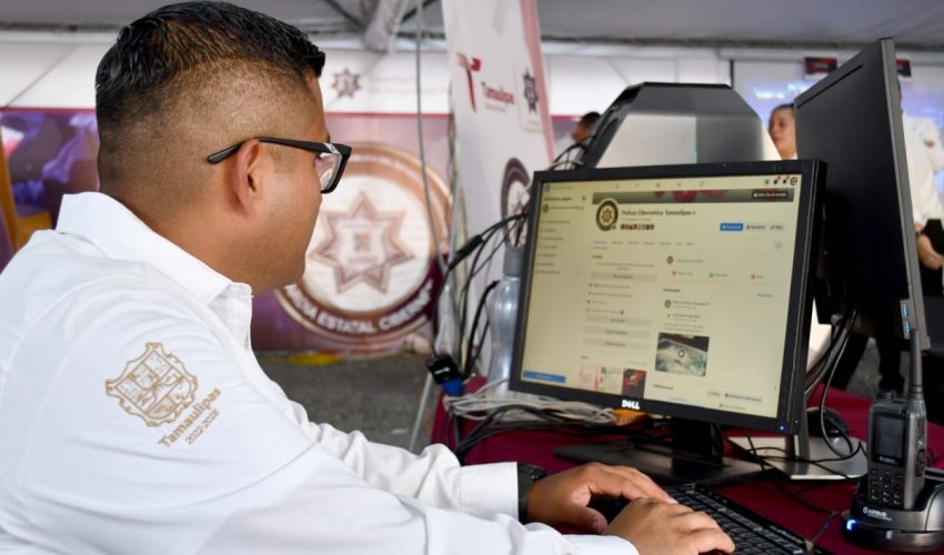 Feria Tamaulipas 2023 estrecha convivencia entre la Guardia Estatal Cibernética y ciudadanía