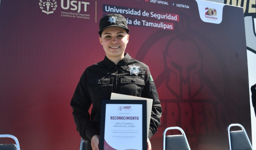 A sus 19 años, Giselth Robledo logra primer lugar en Curso de Formación Inicial de la Guardia Estatal