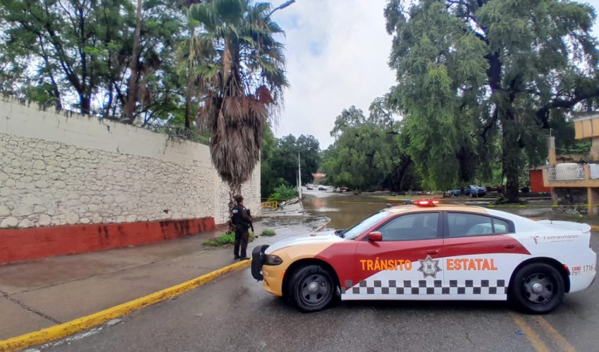 Participa Tránsito Estatal en acciones de auxilio ciudadano tras paso de «Alberto» por Tamaulipas