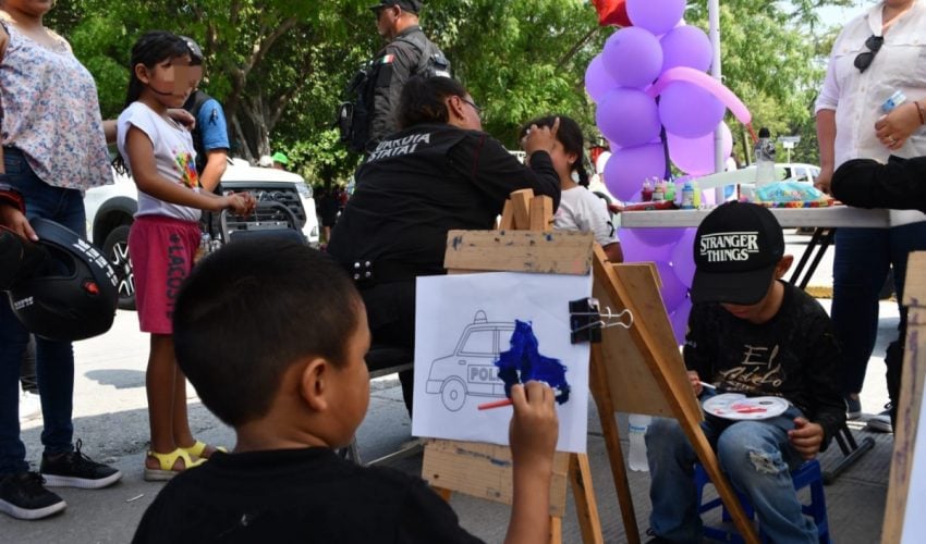 Implementa Guardia Estatal de Género campaña interactiva con menores para prevenir violencia
