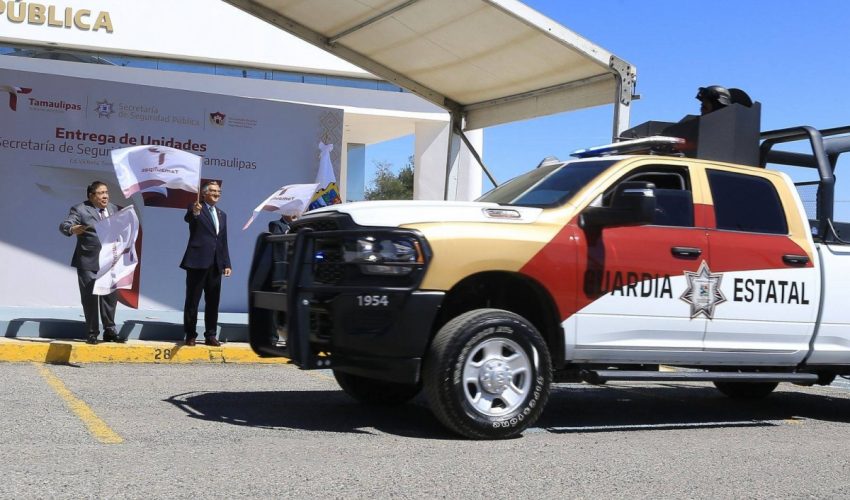 Con equipamiento de parque vehicular a la Guardia Estatal, Tamaulipas se fortalece en materia de seguridad