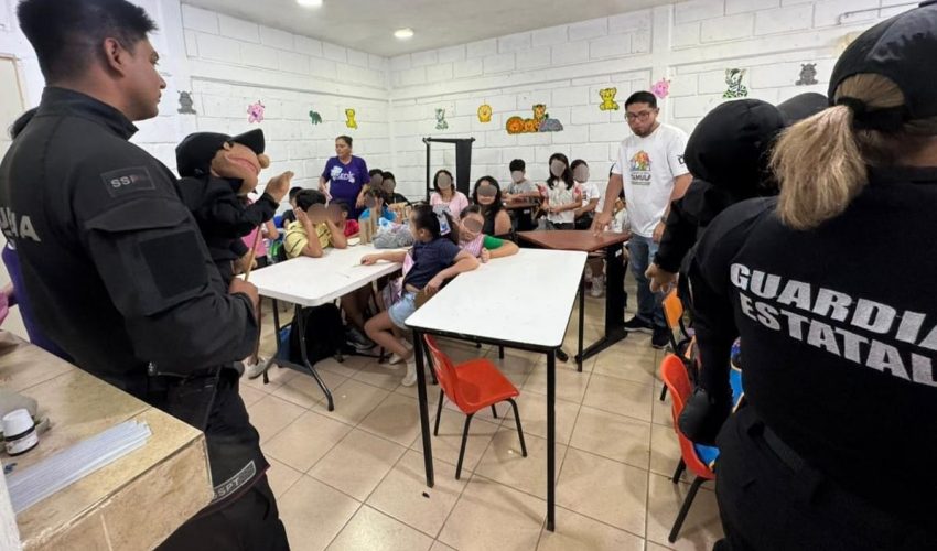 Visita Guardia Estatal de Género campamento de verano en Altamira y dialoga con NNA