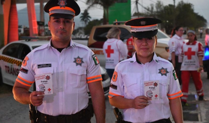 Participa Tránsito Estatal en operativo interinstitucional de prevención de accidentes viales