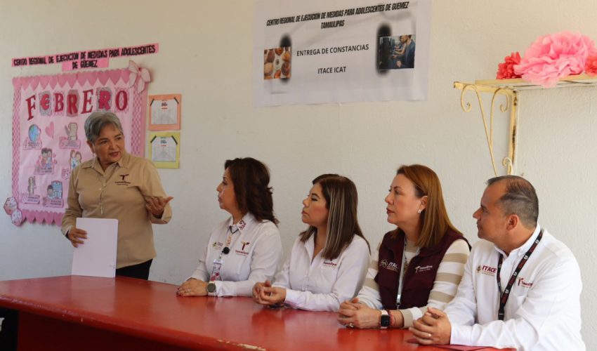 Reciben adolescentes en internamiento constancias tras concluir cursos impartidos por ITACE-ICAT