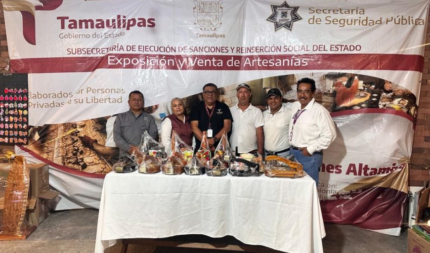 Impulsan reinserción social con artesanías de PPLs en la Fiesta de Abril Tampico 2026