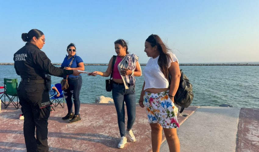 Implementa Guardia Estatal de Género campaña contra la violencia familiar en Playa Miramar