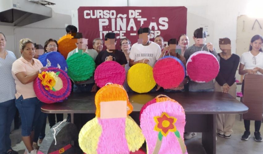 Imparte ITACE taller de elaboración de piñatas a adolescentes en conflicto con la Ley Penal