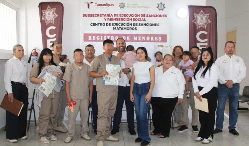 Celebra CEDES Matamoros jornada de registros de nacimiento para hijos e hijas de PPLs