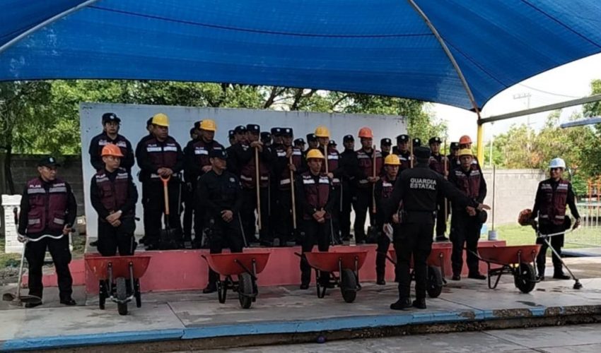 Participa Guardia Estatal en la Cuarta Jornada Estatal de Limpieza