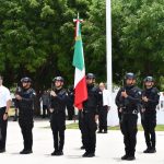 Toman protesta de bandera policías recién integrados a la Guardia Estatal