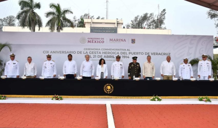 Asiste secretaria del Trabajo de Tamaulipas al CIX Aniversario de la Gesta Heroica de la Defensa del Puerto de Veracruz