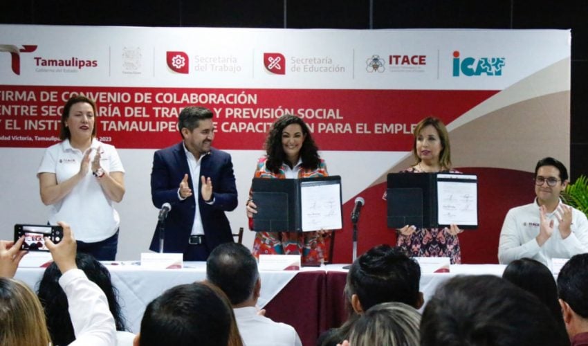 Secretaría del Trabajo e ITACE firman convenio para capacitar a operadores de camión quinta rueda